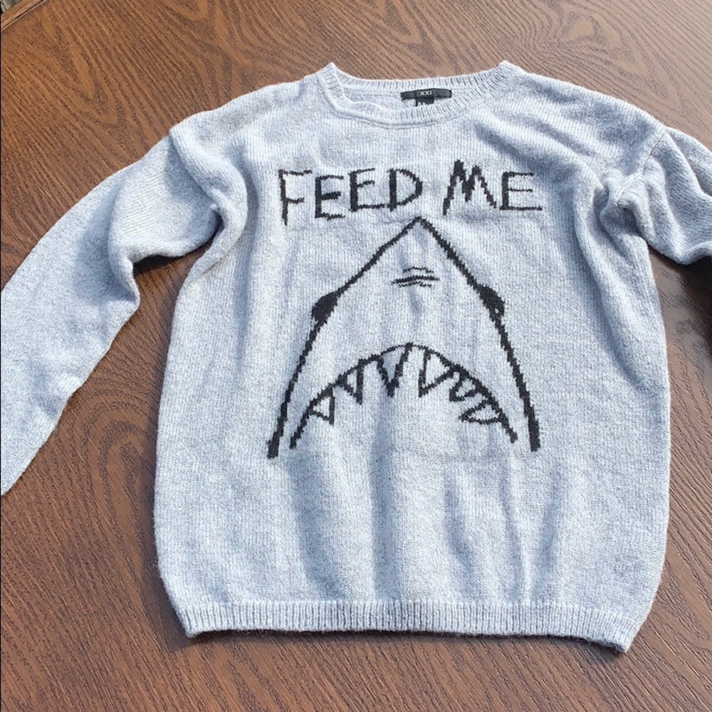 “Feed Me” Shark sweater